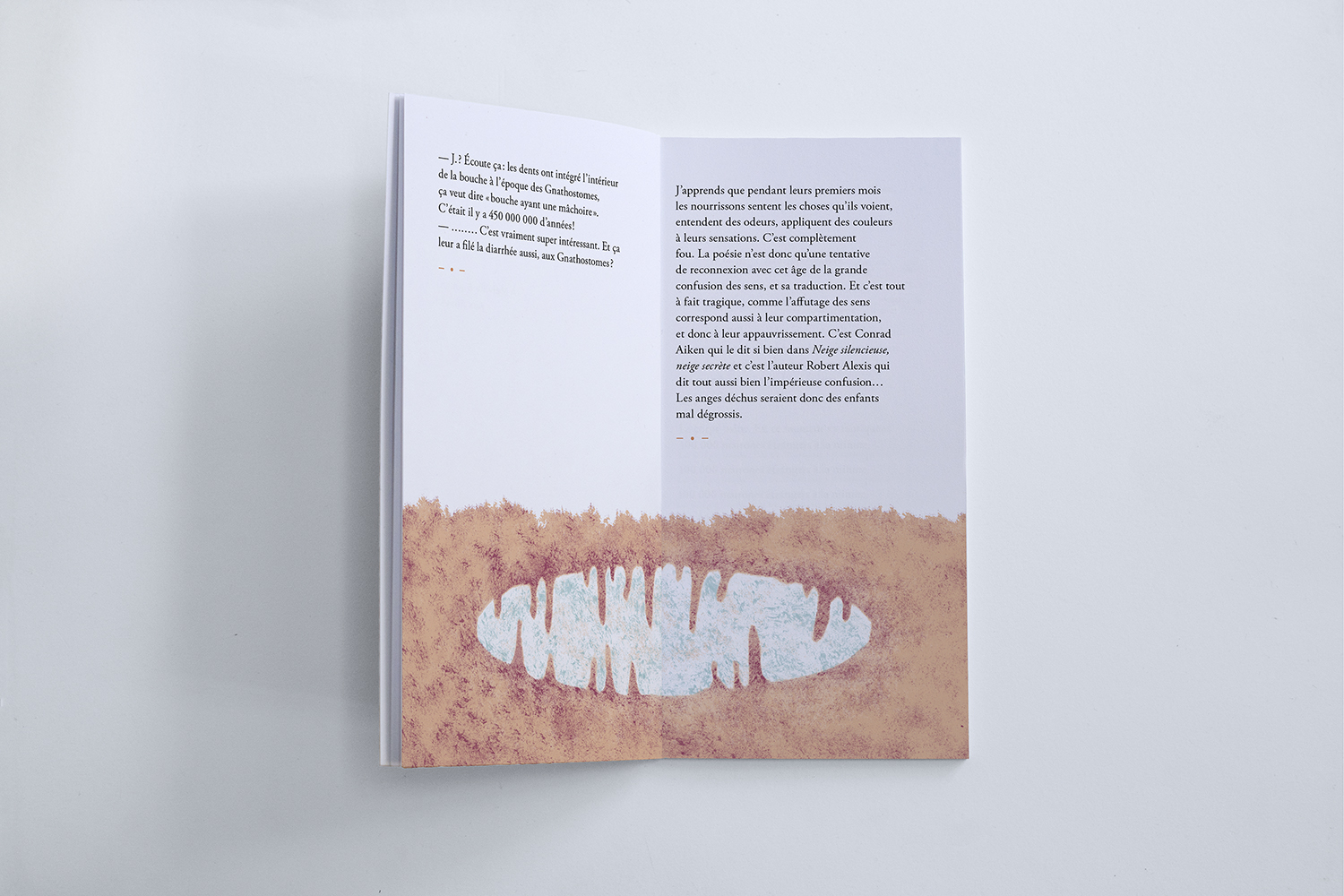 Pages intérieures de l'ouvrage 9/9, un carnet de maternité écrit par Lucie Eple, dont la conception graphique et les illustrations ont été réalisées par Juliette Maroni.